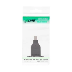 InLine DisplayPort Adapter, mini DisplayPort Stecker auf DisplayPort Buchse, 4K/60Hz, schwarz