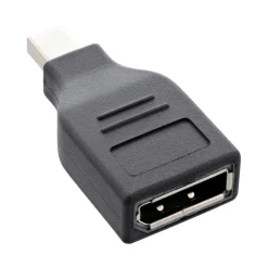 InLine DisplayPort Adapter, mini DisplayPort Stecker auf DisplayPort Buchse, 4K/60Hz, schwarz