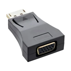 InLine DisplayPort Konverter, DisplayPort Stecker auf VGA Buchse, FullHD/60Hz, schwarz/gold