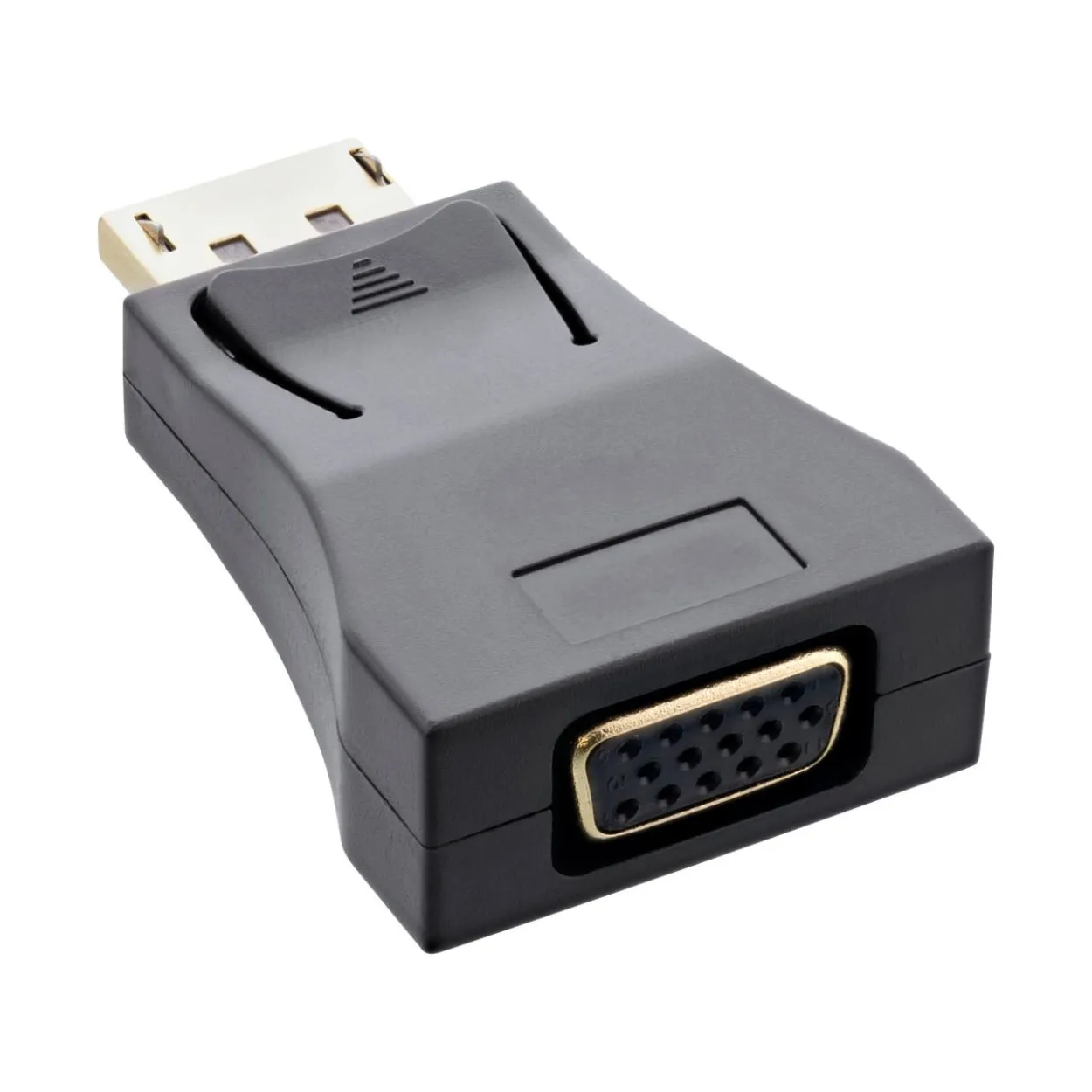 InLine DisplayPort Konverter, DisplayPort Stecker auf VGA Buchse, FullHD/60Hz, schwarz/gold
