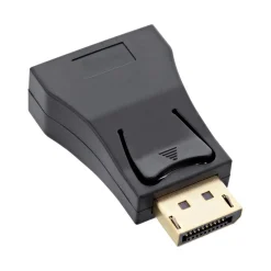 InLine DisplayPort Konverter, DisplayPort Stecker auf VGA Buchse, FullHD/60Hz, schwarz/gold