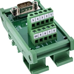 InLine D-Sub 9 Terminalblock, Stecker, Schraubklemme, Hutschiene