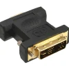 InLine DVI-A Adapter DVI 12+5 Stecker auf VGA 15pol Buchse Schwarz vergoldet