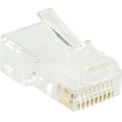 InLine Einbauadapter 10er Pack RJ50 Stecker Transparent flach / Knickschutzelement