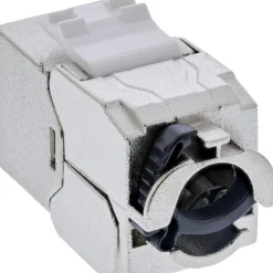 InLine 24er Bulk-Pack Keystone RJ45 Buchse Slim, SNAP-In, Cat.8.1, integrierter Kabelbinder