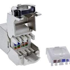 InLine 24er Bulk-Pack Keystone RJ45 Buchse Slim, SNAP-In, Cat.8.1, integrierter Kabelbinder