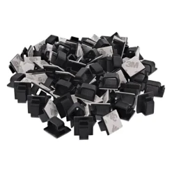 InLine 100er Pack Kabelmanager Klebesockel XL, Nylon, 3M-Klebepad, schwarz