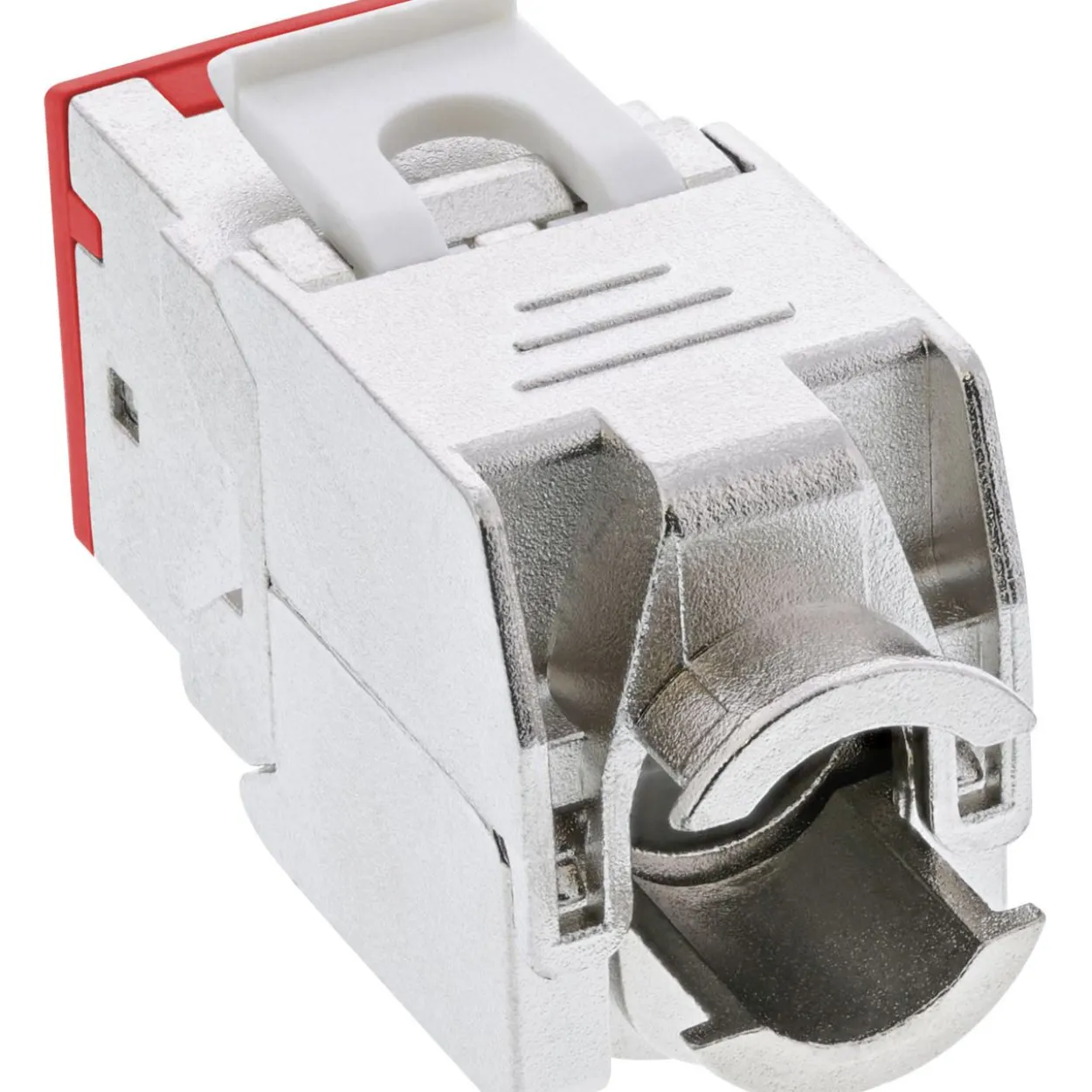 InLine 8er Pack Keystone RJ45 Buchse, geschirmt, Cat.6A, rot