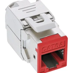 InLine 8er Pack Keystone RJ45 Buchse, geschirmt, Cat.6A, rot