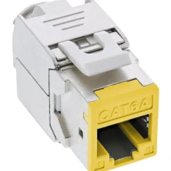 InLine 8er Pack Keystone RJ45 Buchse, geschirmt, Cat.6A, gelb