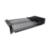 InLine 19" Fachboden, 400mm, 20kg, 2HE, RAL 9005 schwarz