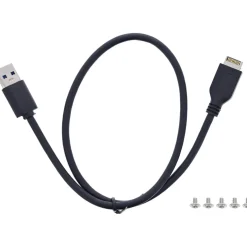 InLine 3,5" Front Panel, 2x USB-A + 2x USB-C, 10 Gb/s, Metall, schwarz