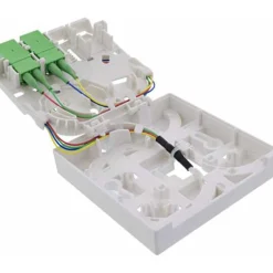 InLine FTTH Anschlussbox vorkonfektioniert 4x LC/APC 9/125µm 40m