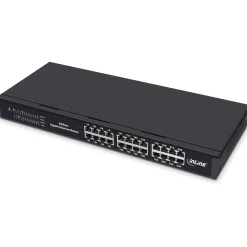 InLine Gigabit Netzwerk Switch 24-Port, 1GBit/s, 48,26cm (19"), Metall, lüfterlos