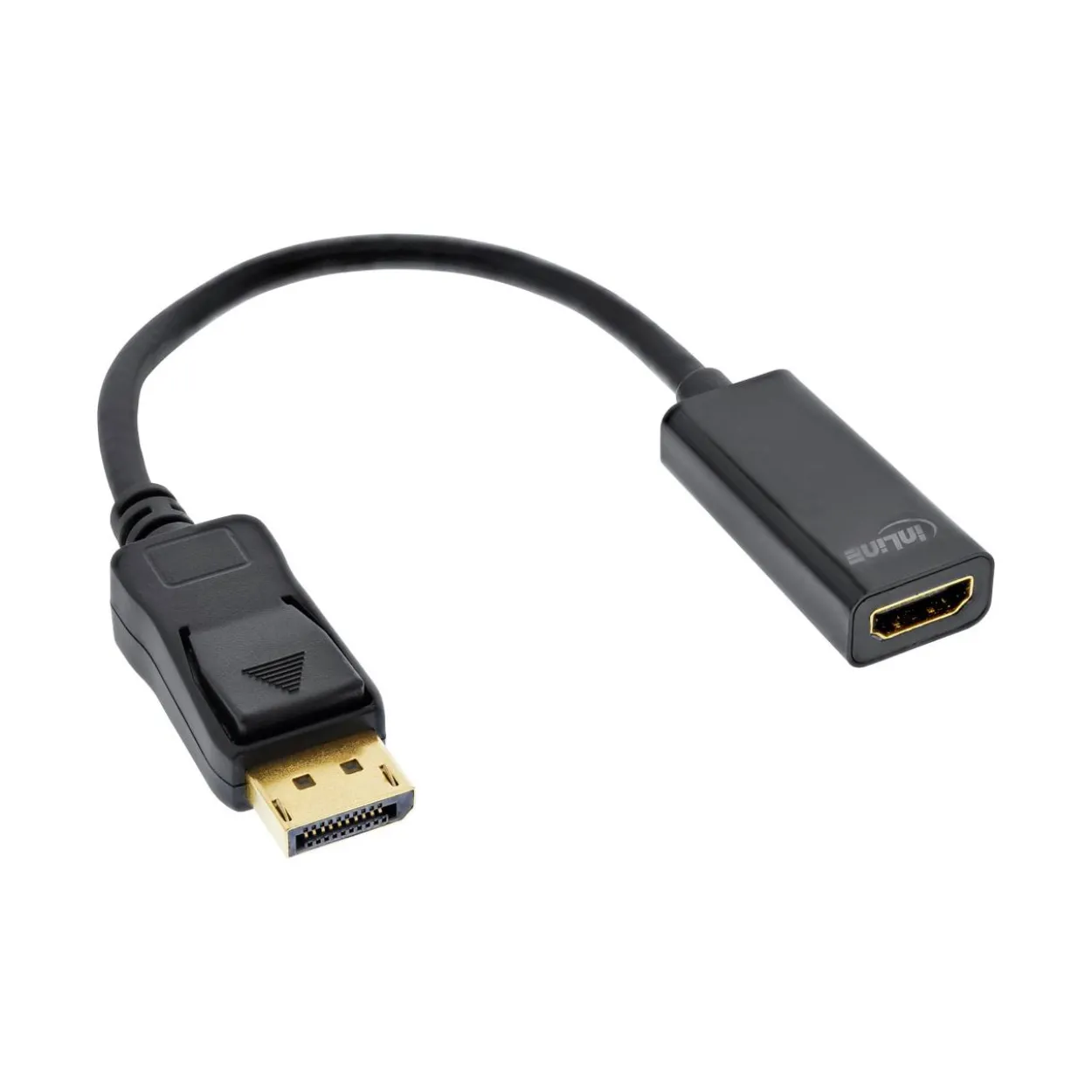 InLine HDMI Adapterkabel Displayport Stecker auf HDMI Typ A Buchse Schwarz 4K