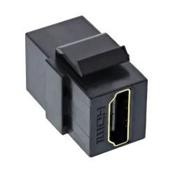 InLine HDMI Keystone Snap-In Einsatz 4K/60Hz, HDMI A Buchse/Buchse, schwarz
