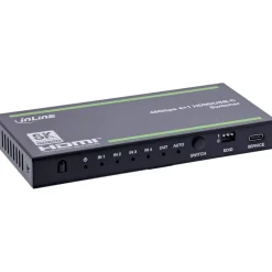InLine HDMI Switch, 4-fach, 48Gb/s, 8K@60Hz, mit USB-C