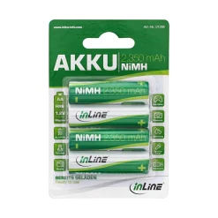 InLine HR6 Nickel-Metall-Hydrid AA Mignon Akku 2350 mAh 4er Pack