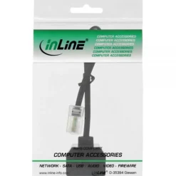 InLine ISDN Verteiler 1x RJ45 St an 2x RJ45 Bu mit Kabel ohne Endwiderstände 4pol. belegt (8P4C)