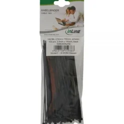InLine Kabelbinder 2,5mm x150mm schwarz 100 Stück