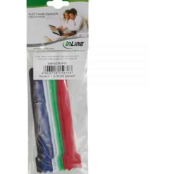 InLine Kabelbinder 12x330mm, Klett-Verschluss, 10er, 5 versch. Farben