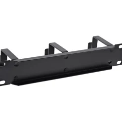 InLine 10" Kabelführungspanel, 3 Bügel, RAL 9005 schwarz