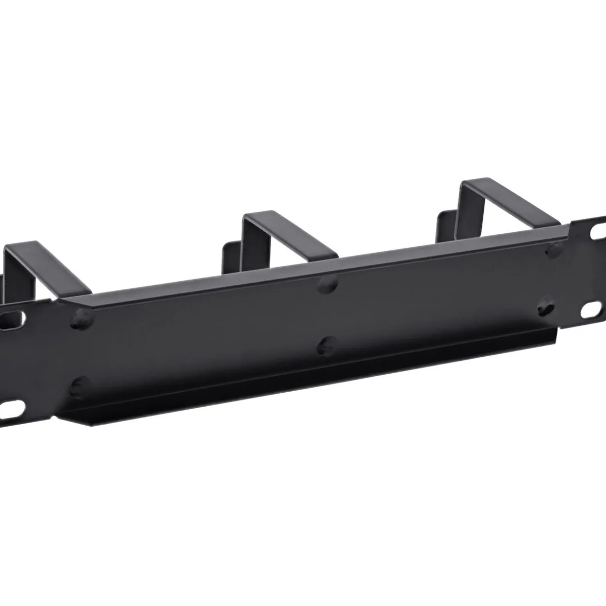 InLine 10" Kabelführungspanel, 3 Bügel, RAL 9005 schwarz