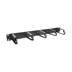 InLine 19" Kabelführungspanel, 5 große Bügel, RAL 9005, schwarz