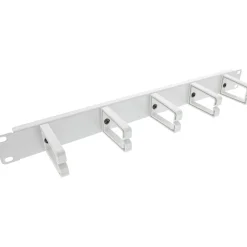 InLine 19" Kabelführungspanel, 5 kleine Bügel, RAL 7035, grau