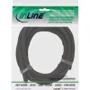InLine Kabelkanal Geflechtschlauch mit Polyestergewebemantel, selbstverschließend in schwarz, 10mm Durchmesser , 5m