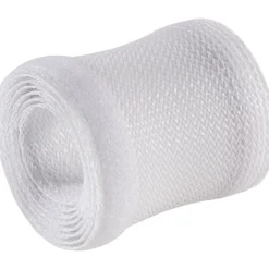 InLine Kabelschlauch, Gewebeschlauch mit Klettverschluss, 1m x 25mm Durchmesser, weiß
