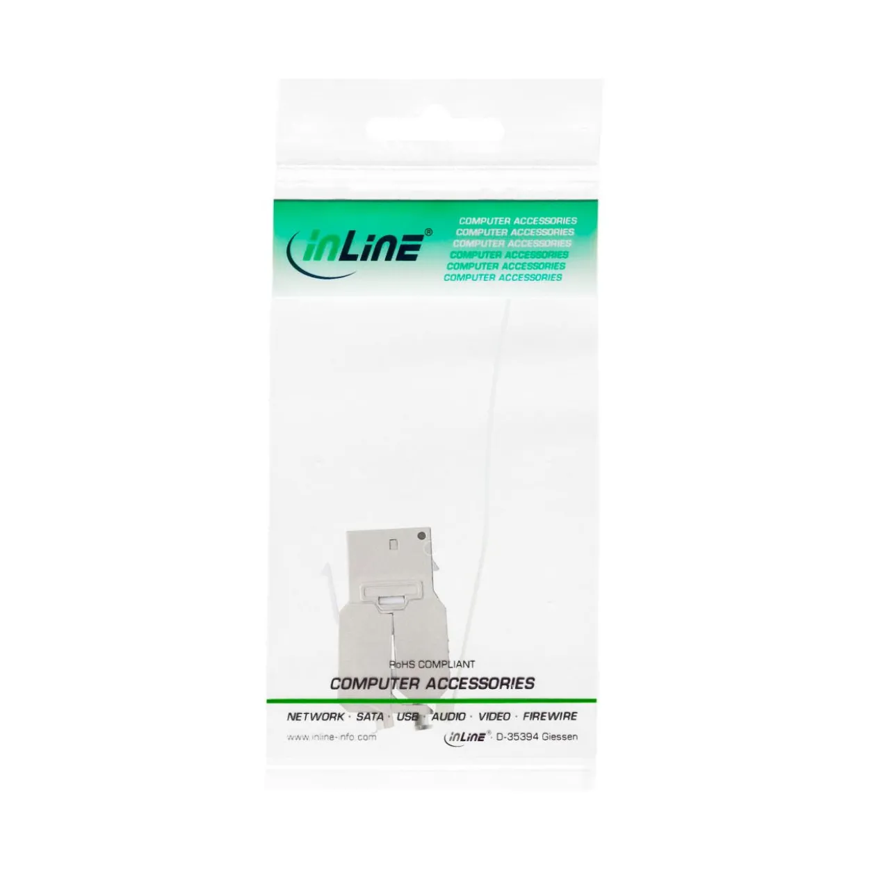 InLine Keystone RJ45 Buchse / LSA Einsatz, SNAP-In, Cat.6a, schmale Bauform
