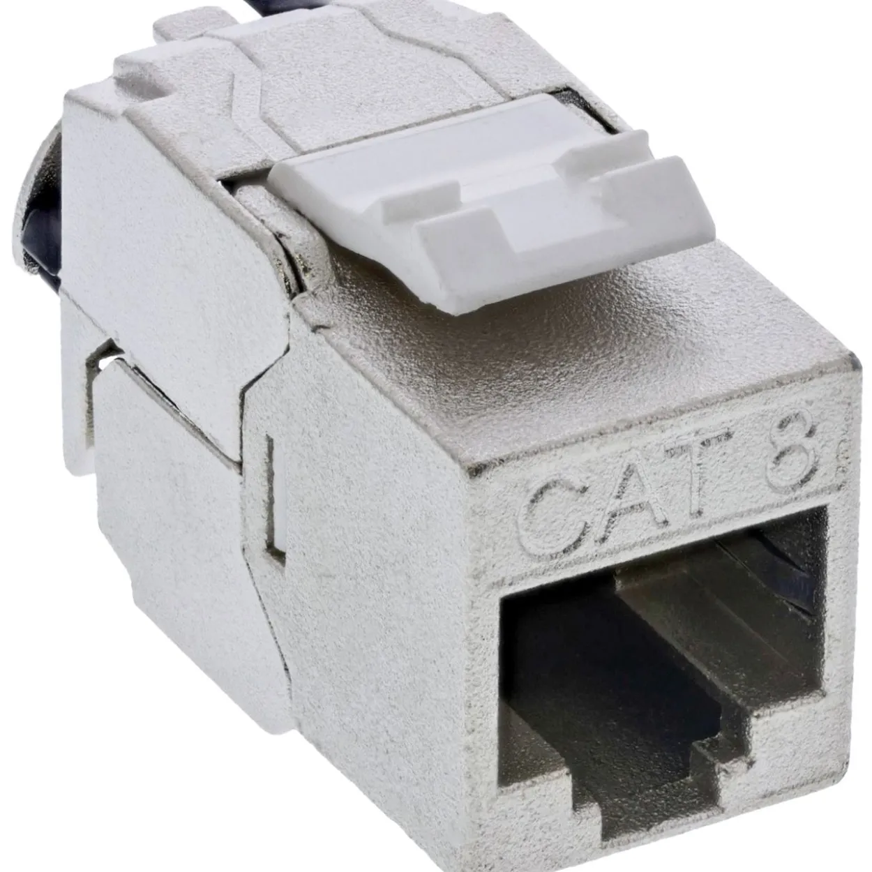 InLine Keystone RJ45 Buchse Slim, SNAP-In, Cat.8.1, integrierter Kabelbinder