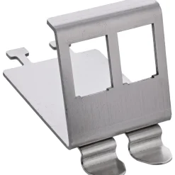 InLine Keystone SNAP-In Metall-Modulhalter, 2-fach für Hutschiene, mit Lasche