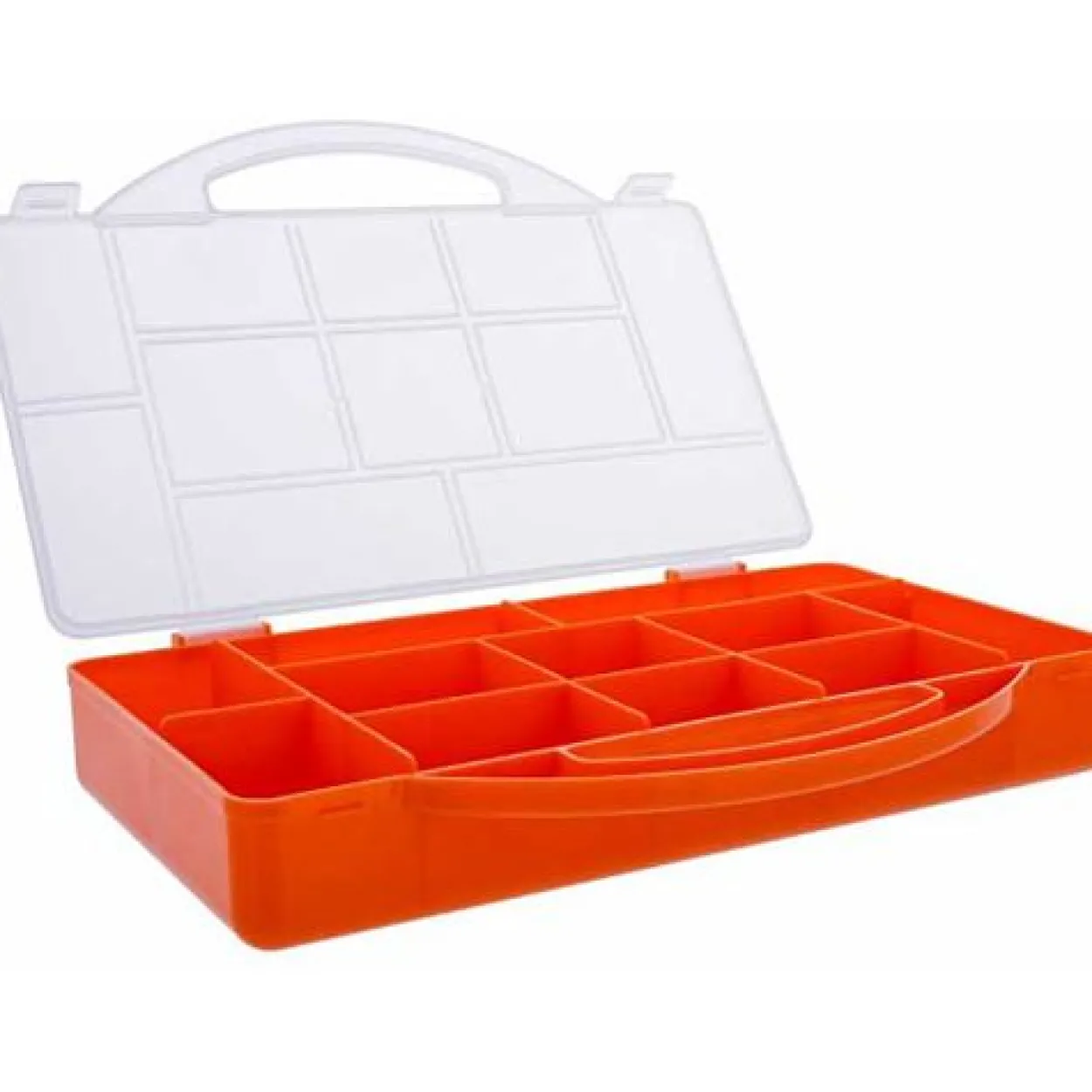InLine Kleinteilebox, 11 Fächer, Abmessungen: 271x186x40mm, orange