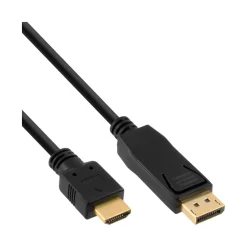 InLine Konverter Adapterkabel HDMI Typ A Stecker auf Displayport Stecker Schwarz 4K