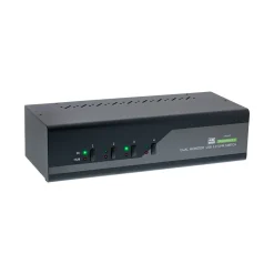 InLine KVM Desktop Switch, 4-fach, Dual-Monitor DisplayPort 1.2, 4K, USB 3.0, Audio