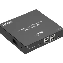 InLine KVM Extender over IP, HDMI 4K/60Hz, 100m, Empfänger (RX)
