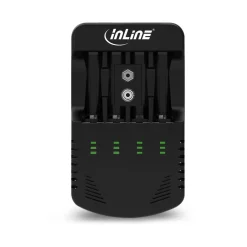InLine Ladegerät NiCd+NiMH, AA und AAA und 9V Block