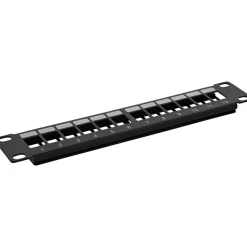 InLine 10" Leerpanel 12-fach, für Keystone Module, 1HE, schwarz