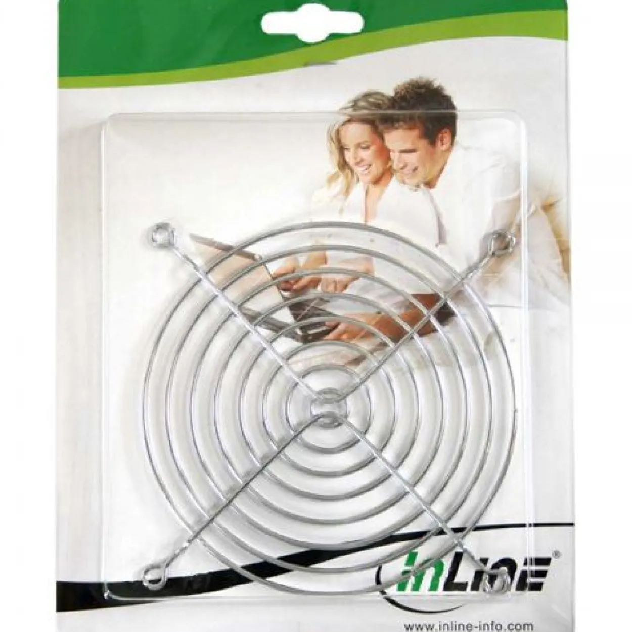 InLine Lüftergitter für 92mm Lüfter silber (33379)