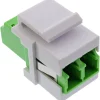 InLine LWL Keystone Snap-in Kupplung weiß, Duplex LC/LC, single, grün, Keramik