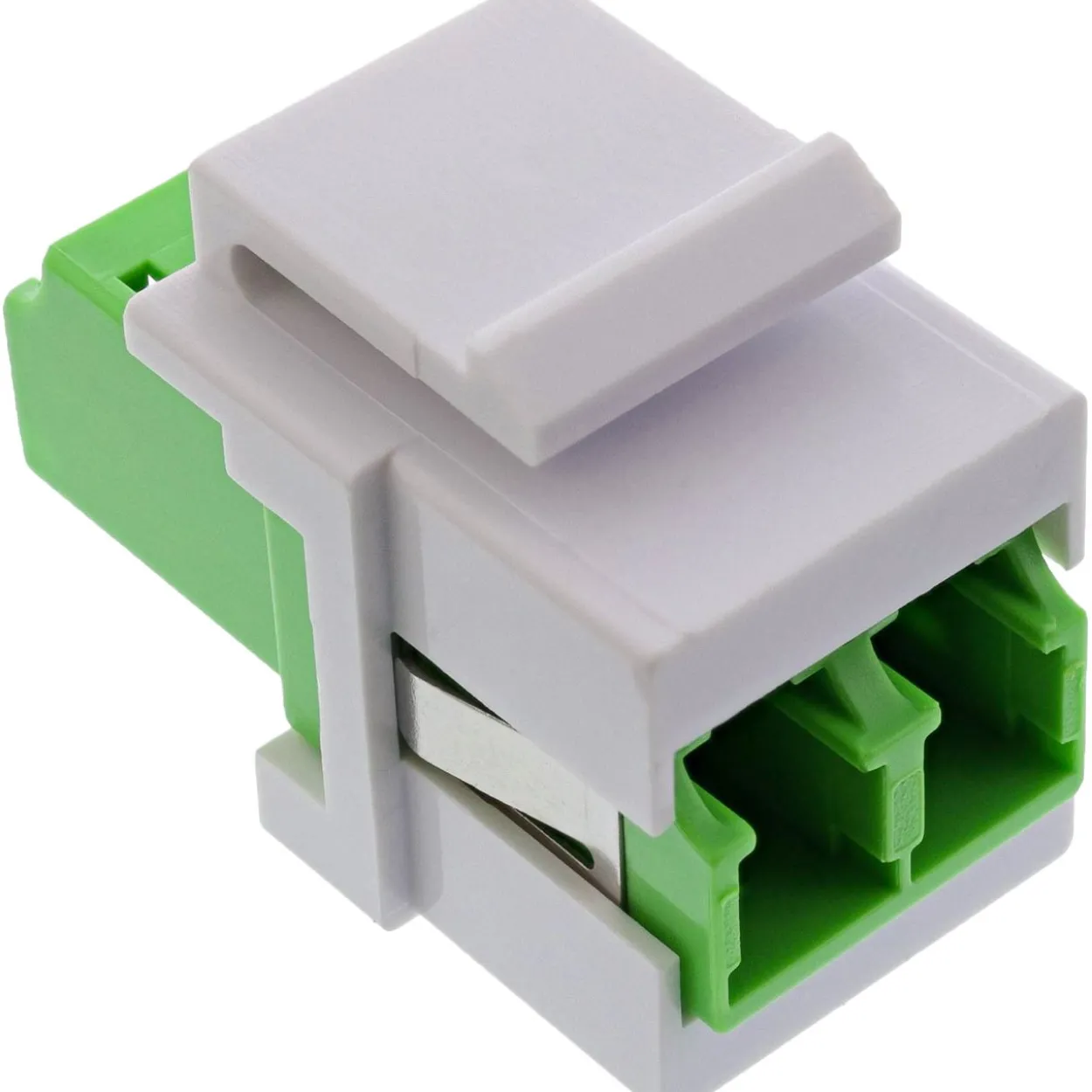 InLine LWL Keystone Snap-in Kupplung weiß, Duplex LC/LC, single, grün, Keramik