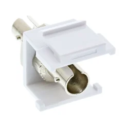 InLine LWL Keystone Snap-in Kupplung weiß, Simplex ST/ST, multimode, Keramik-Hülse