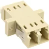 InLine LWL Kupplung Duplex LC/LC multimode beige, Keramik-Hülse zum Einbau