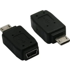 InLine Micro-USB Adapter, , Micro-B Stecker an Mini USB 5-pin Buchse