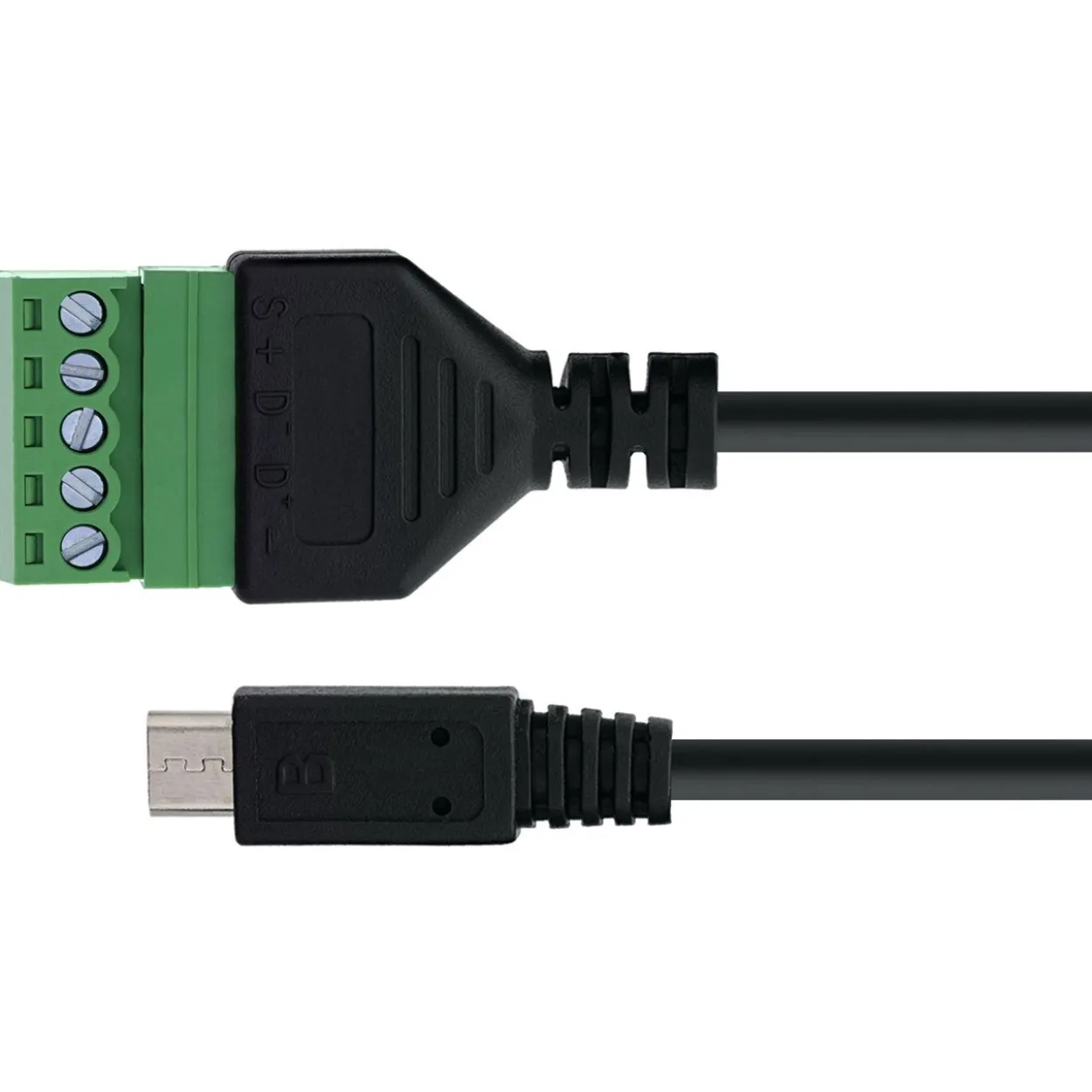 InLine Micro USB Stecker an Terminalblock, 5-polig, mit Kabel