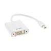 InLine Mini DisplayPort zu DVI Adapter, Mini DisplayPort Stecker auf DVI-D 24+1 Buchse, Alu, weiss