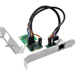 InLine Mini-PCIe Gigabit Netzwerkkarte, 1x RJ45, Half-Size, inkl. RJ45-Modul
