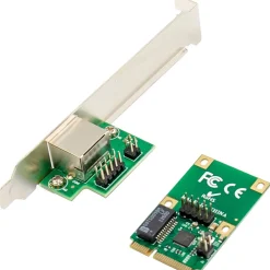 InLine Mini-PCIe Gigabit Netzwerkkarte, 1x RJ45, Half-Size, inkl. RJ45-Modul